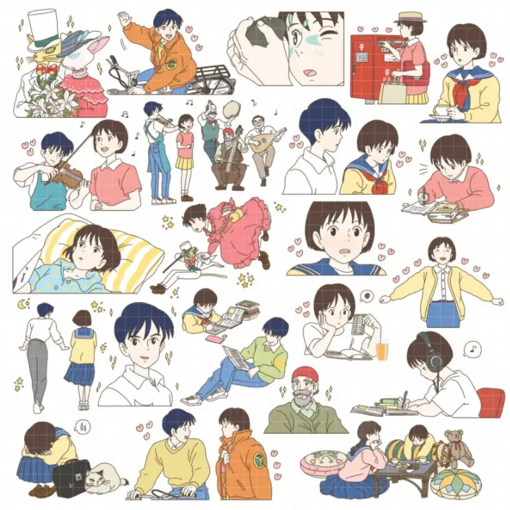 Ghibli Whisper Van Het Hart Stickers Kawaii Stickers Gemaakt In Korea Japan Stijl Sticker