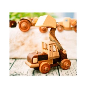 ของเล่นรถขุดไม้สำหรับเด็ก - คอลเลกชันยานพาหนะราคาดี - Product Image 1