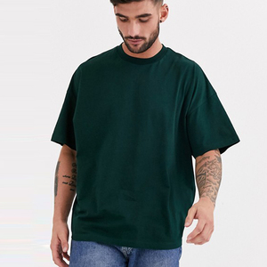 Low MOQ Wholesale Casual Clothing 2024 Hot Sales Thick Fabric Plus Size T-shirts High Neck Custom Plain <b>Men</b> T Shirts - Product Image 4