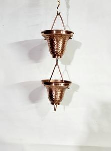 Cadena de Lluvia Cuadrada Acanalada de Aluminio para Exterior con Copa de Aluminio - Product Image 6