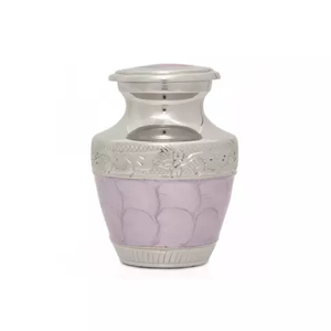 New Beautiful Purple Enamel Keepsake Aluminum Cremation <b>Urn</b> for Funeral Ashes Metal Brass/Aluminum - Product Image 1