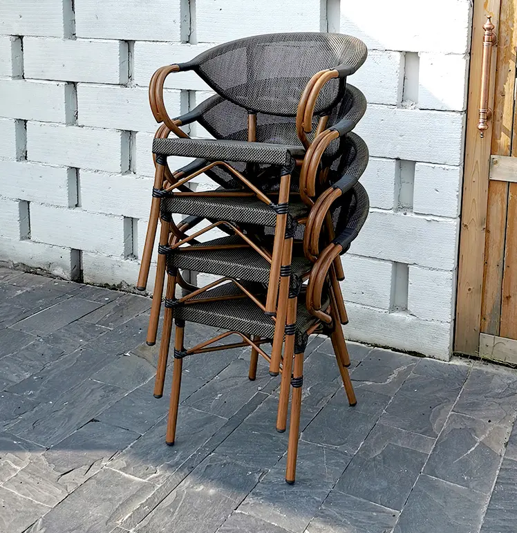 Mingmeng cadeiras de jardim, cadeiras ecológicas para móveis com terraço no restaurante, rattan, venda quente