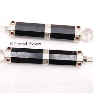 Baguettes de guérison noires en Tourmaline, 100 pièces, outils de soin - Product Image 1