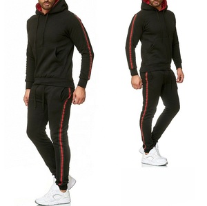 Conjuntos de chándal para hombre, sudaderas gruesas deportivas de lana, chándal informal de invierno de marca, sudadera para hombre, pantalones, chándal cálido de invierno - Product Image 1