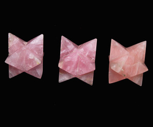 Gran Merkaba estrella tallada ágata curación cuarzo rosa para decoración del hogar Feng Shui y piedra preciosa grabada estilo amor - Product Image 1