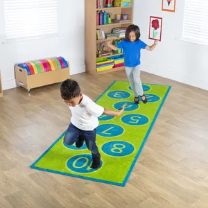 Tapis de marelle Kinder pour enfants, jeu pour jardin préscolaire, ustensile de jardin, 3m x 1m