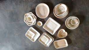 Vajilla y vajilla de hoja de areca de bambú ecológica duradera, platos y cuencos con patrón de plantas, Platos y platos - Product Image 3