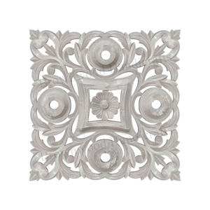 Panneau mural de luxe en bois sculpté MDF pour la décoration de la maison et du bureau Panneau mural décoratif de forme carrée Approvisionnement d'usine - Product Image 1