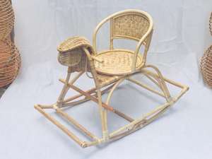 حصان هزاز من الخيزران الطبيعي بسعر الجملة ، ألعاب للأطفال - Product Image 3