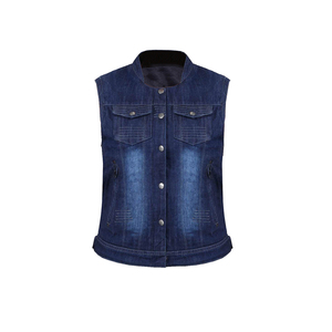 Chaleco Vaquero de algodón lavado ligero de la mejor calidad para niñas, protección principal con decoración de botones y cierre de cremallera - Product Image 3