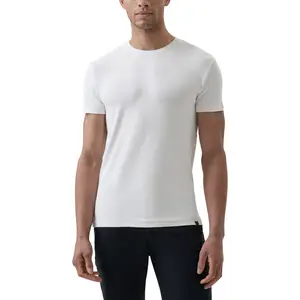 2022 Aangepaste Bamboe Organische Duurzame Mannen T-shirt Wit Of Zwart Effen Kleur Multi Maten Drop Shipping