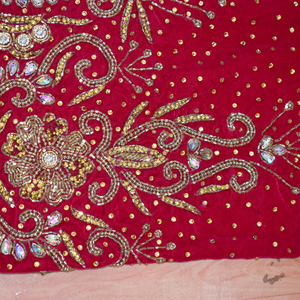 Venta caliente hermosa tela de encaje George nigeriano africano red seda Headtie para vestidos de costura de mujer - Product Image 2