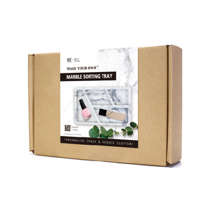 Plateau de rangement rectangulaire en silicone effet marbre avec séparateurs pour l'organisation du bureau, design minimaliste, facile à nettoyer - Product Image 2