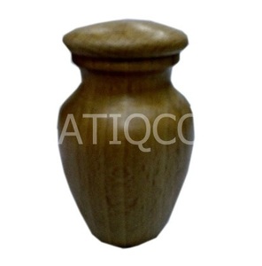 Baby Cremation Urn Gloss Wooden American Style Atiqco Model 787345 & Keepsake - Product Image 2