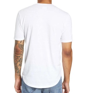 เสื้อยืดแขนสั้นผู้ชาย, เสื้อยืดหลวมสีพื้นลำลองแขนสั้น - Product Image 2