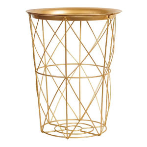 Table basse en fer massif avec cadre métallique, modèle Premium, table basse couleur unie, avec plateau amovible en bois, à bas prix - Product Image 5