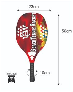 Raquettes de beach tennis sur mesure pour padel/spaddle - Fibre de carbone 320-340g Longueur 50cm avec logos et combinaisons de couleurs personnalisés - Product Image 2