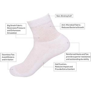 جوارب بتصميم نصف مخدة لمرض السكري من الخيزران مضادة للربط - Product Image 3