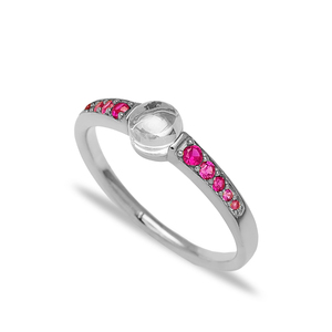 ยอดนิยมทับทิมเพทายอินเทรนด์การออกแบบที่ชัดเจนอีพ็อกซี่หิน925เงินสเตอร์ลิงคลัสเตอร์แหวนเครื่องประดับ - Product Image 5