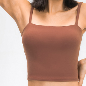 Soutien-gorge de sport à bretelles de haute qualité avec logo personnalisé, en Spandex/Polyester écologique, pour le fitness et l'entraînement en salle de sport pour femmes - Product Image 2