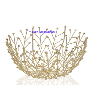 Cuenco decorativo con bordes rotos chapados en plata, cuenco multiusos de Metal de aluminio para el hogar, hotel, restaurante - Product Image 6