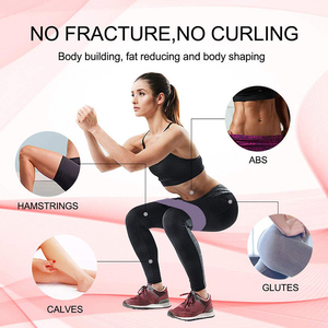 Bandas elásticas de resistencia para hacer ejercicio, bandas de Tela con estampado personalizado, respetuosas con el medio ambiente, para Fitness - Product Image 5