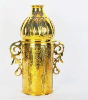 Farida Royal Unique luxe Shisha en laiton courbé Type dôme/vent ouvert couvre haute qualité narguilé coupe-vent miroir Mini narguilé