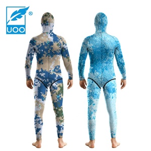 UOO fábrica OEM ODM 3mm 5mm 7mm dos piezas de manga larga con capucha neopreno pesca submarina traje de buceo libre - Product Image 2