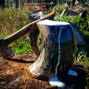 Bestmen Groomsmen Gift Viking Culture Animal Natural Cow Horn Polished Nautical Style High Quality Beer Mug - Product Image 1