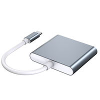 Mini 3 en 1 Tipo-C USB Hub 4K HDMI Adaptador multipuerto Dock Hub PD Carga para interruptor de computadora portátil