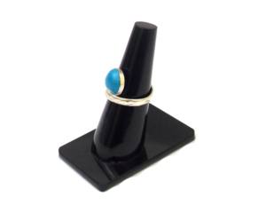 เงินเทอร์ควอยซ์ทําแฟนซีปรับคําพูดชุบทองธรรมชาติหลายอัญมณีเครื่องประดับทําด้วยมือแหวน CZ - Product Image 4