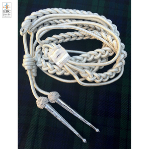 Cordons et longes faits à la main sur mesure avec pointes en laiton doré-Accessoires uniformes de cérémonie Export Belt Corp. Vente en gros - Product Image 2