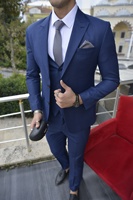 Costume d'affaires pour homme grande taille coupe ajustée de qualité supérieure, 3 pièces, neuf, sur mesure, anti-plis, style turc, dernière collection