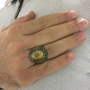 925 Sterling Silver Anello di Uomini Islamico Turco Originale di Vendita Caldi Degli Anelli Argento Antico Moschea Degli Uomini Dell'anello Dei Monili Dell'annata - Product Image 3