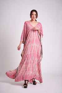 Vestido playero bohemio para mujer, Vestido de playa hecho a mano con tinte anudado, 2022 algodón, caftán de natación, 100% - Product Image 5