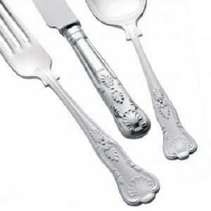 Ensemble de couverts plaqué argent en laiton classique de 3 pièces parfait pour le cadeau de mariage de maison de restaurant d'hôtel - Product Image 2