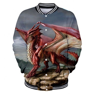 เสื้อแจ็คเก็ตยีนส์ลายเบสบอล 3 มิติ Devil สำหรับทุกเพศ ป้องกันรังสียูวี แห้งเร็ว ระบายอากาศได้ดี เสื้อโค้ทฤดูหนาว เสื้อสเวตเชิ้ต เสื้อคลุม - Product Image 3