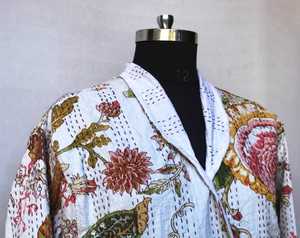 Veste Femme Veste Régulière Coton Haute Qualité Veste Réversible Imprimée Décontractée Veste Imprimée Veste Réversible Vintage - Product Image 3