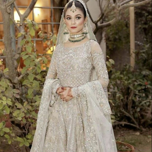NEW---ELEGANT--Bridal-BEAUTIFUL--<b>KURTA</b> WITH--LEHENGA <b>Dress</b> with Embellished in Crystal Glass Beads Stone Work for Wedding=2021 - Product Image 1