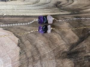 Plata de ley 92,5 de 16 \ "de largo Natural sin tratar, múltiples piedras preciosas en bruto, oro pulido, cadenas religiosas para mujeres, hombres, hermosa estrella - Product Image 4