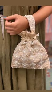 NEW---STUNNING--POTLI--BAGS WITH-BEAUTIFUL--EMBELLISHED WITH ZARDOZI FOR WORK-PARTY & <b>WEDDING</b>---2021... - Product Image 2