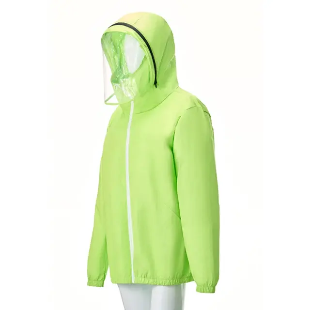 Wholesale waterproof eva rain coat with rain pants rainsuit transparent clear plastic rainwear customized logo printing