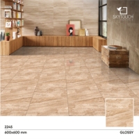 Carreaux de sol en granit vitrifié brun foncé Honduras poli 600x600mm, tous types, fabriqués en Inde par SKYTOUCH 2245