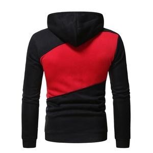 Sudadera con capucha de algodón pesado para hombre de talla grande otoño estampado personalizado Pull Colorblock polar con diseño bordado OEM liso teñido - Product Image 6