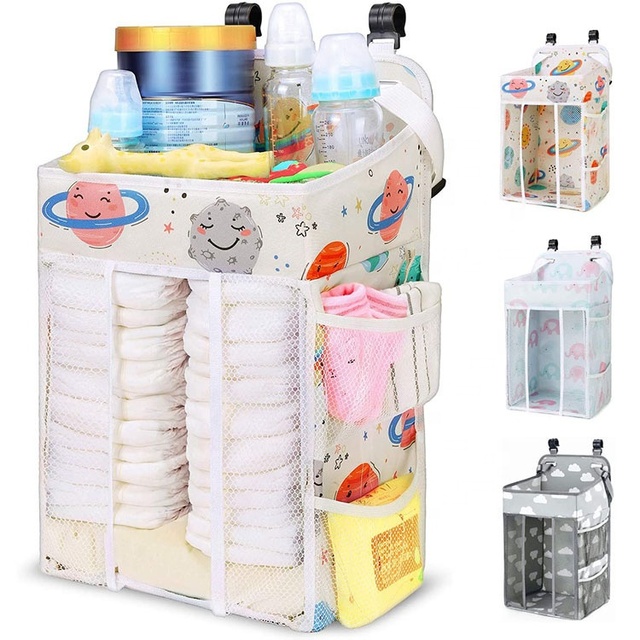 Customized Hanging Baby Diaper Nursery Organizer Caddy for Change Table