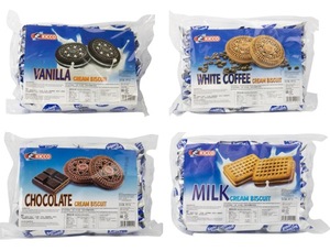 Biscuits à la crème vanille, biscuits aromatiques pour l'heure du thé, saveurs assorties de lait, café, chocolat, vente en gros - Product Image 3