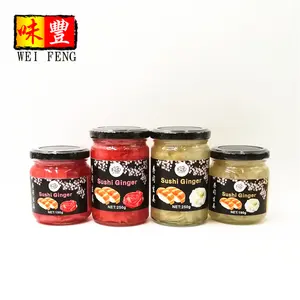 Merek Grosir Botol Jepang Irisan Gari Kuning Merah Muda 250G 190G Kaca Jar Acar Sushi Harga Jahe