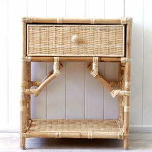 Armoire de chevet à tiroirs en rotin, meuble de Table Unique, en vrac, fabriqué au Vietnam, vente en gros, - Product Image 1