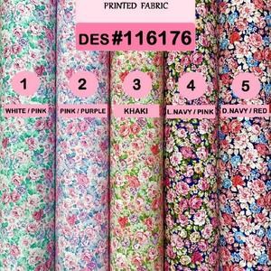 ผ้าฝ้ายพิมพ์ลายดอกไม้ฟรี OEKOTEX-AZO - Product Image 4