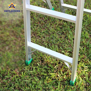 VIETLADDERS NKY-5C Industrial Aluminum Foldable Step Ladder Dual I/A Shape Smart Design Safe <b>Hinges</b> 150kg Load Capacity Hotel - Product Image 4